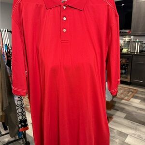 Pebble Beach Red Polo Shirt Classic Design